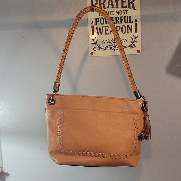 The Sak Handbags - The Sak Tan Braided Leather Shoulder Bag